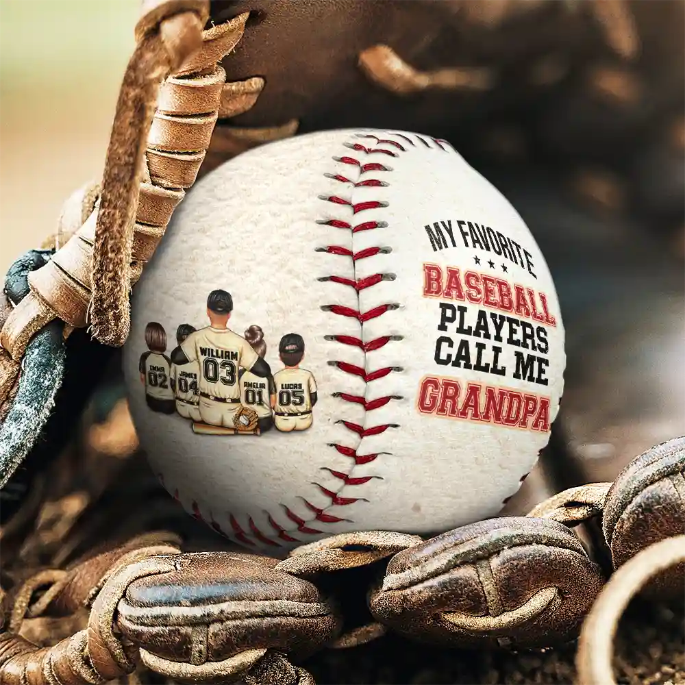 My Favorite Baseball Player Calls Me Dad - Personalized Baseball, Softball - Image 4