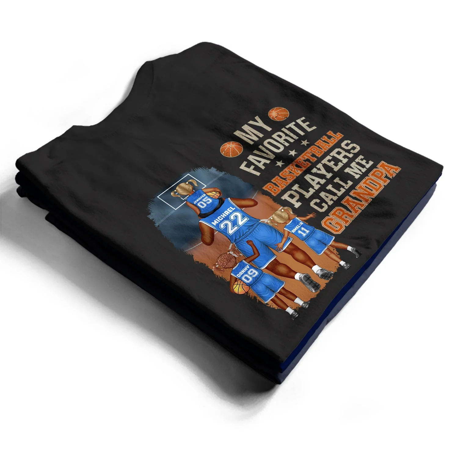 My Favorite Basketball Player Calls Me Dad - Gift For Father, Sport Fans - Personalized T Shirt - Image 2