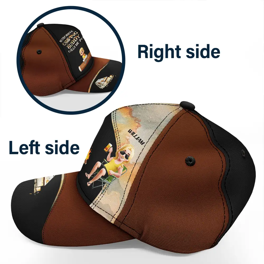 My Favorite Camping Buddies - Personalized Classic Cap - Image 3
