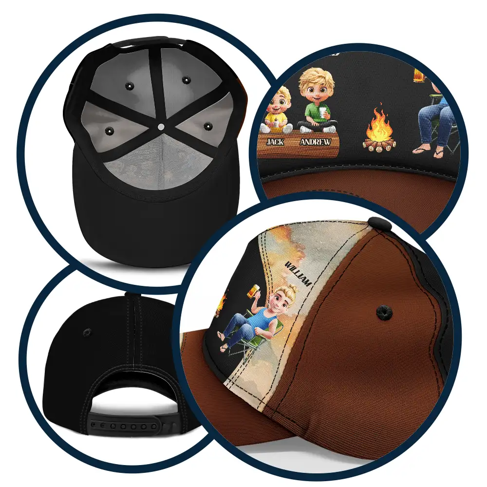 My Favorite Camping Buddies - Personalized Classic Cap - Image 5