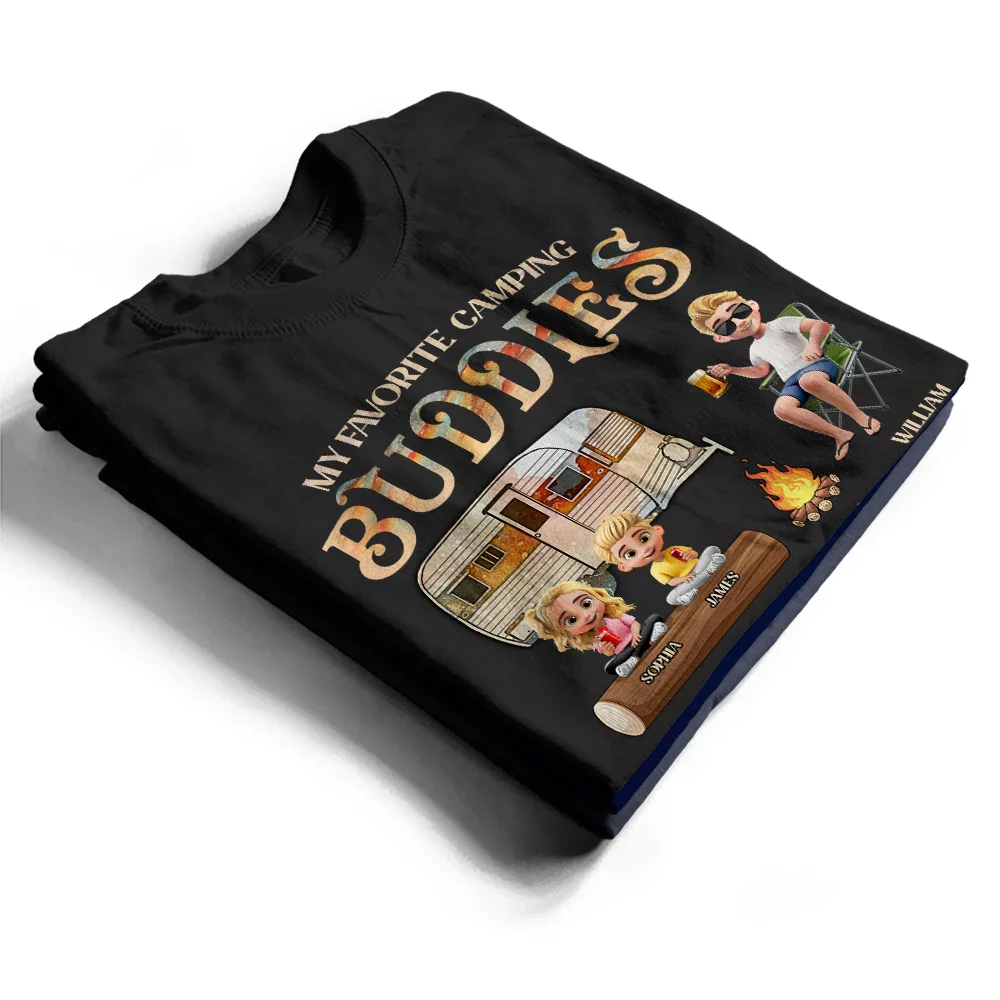 My Favorite Camping Buddies - Personalized T Shirt - Image 2