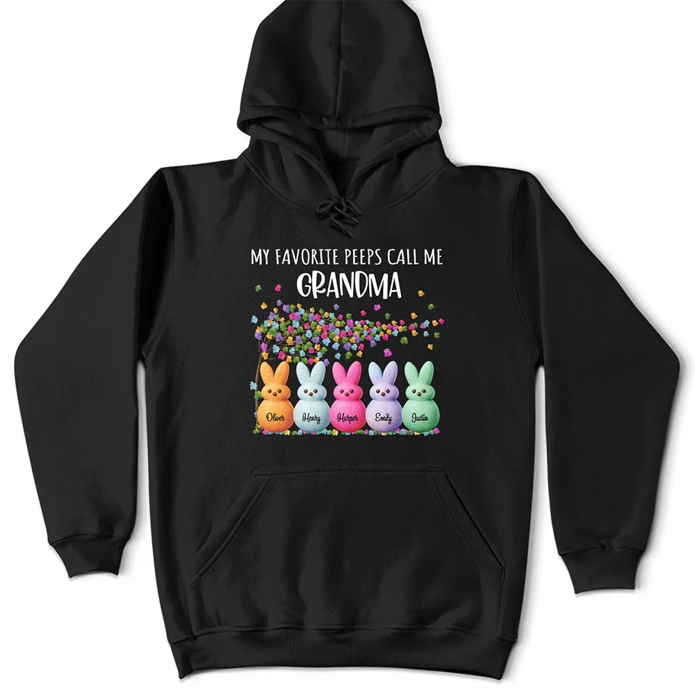 My Favorite Peeps Call Me Grandma Mom - Personalized T Shirt - Image 4