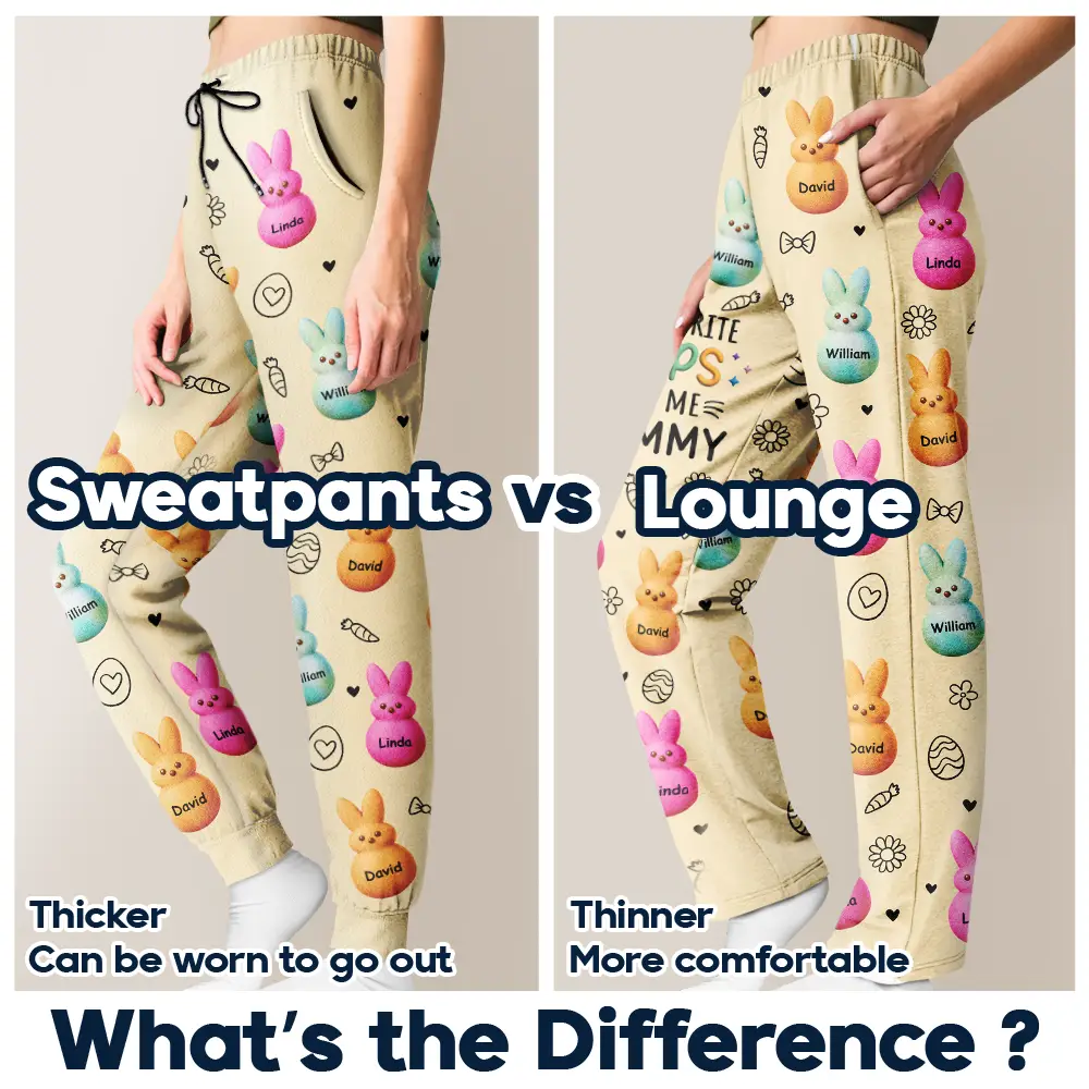 My Favorite Peeps Call Me Grandma - Personalized Pajama Pants - Image 5