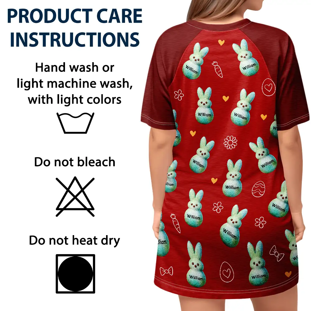 My Favorite Peeps Call Me Grandma - Personalized Women's Sleep Tee - Image 5