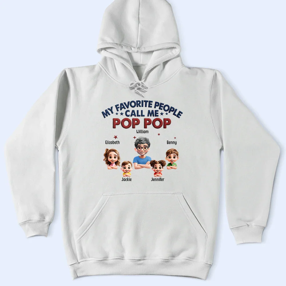 My Favorite People Call Me Dad Grandpa 3D Effect - Personalized T Shirt - Image 6