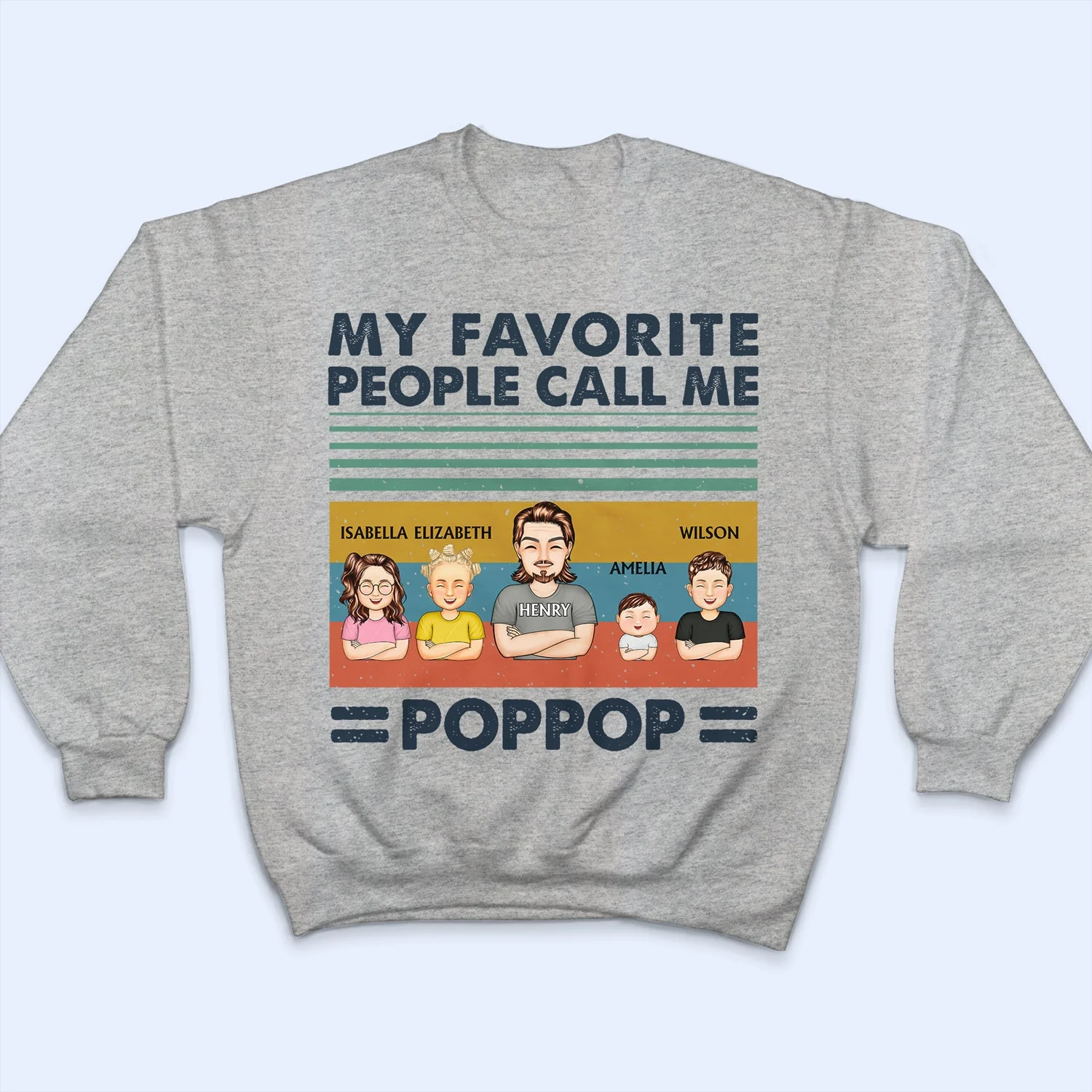 My Favorite People Call Me Dad Grandpa - Birthday, Loving Gift For Dad, Father, Grandpa - Personalized Custom T Shirt - Image 5