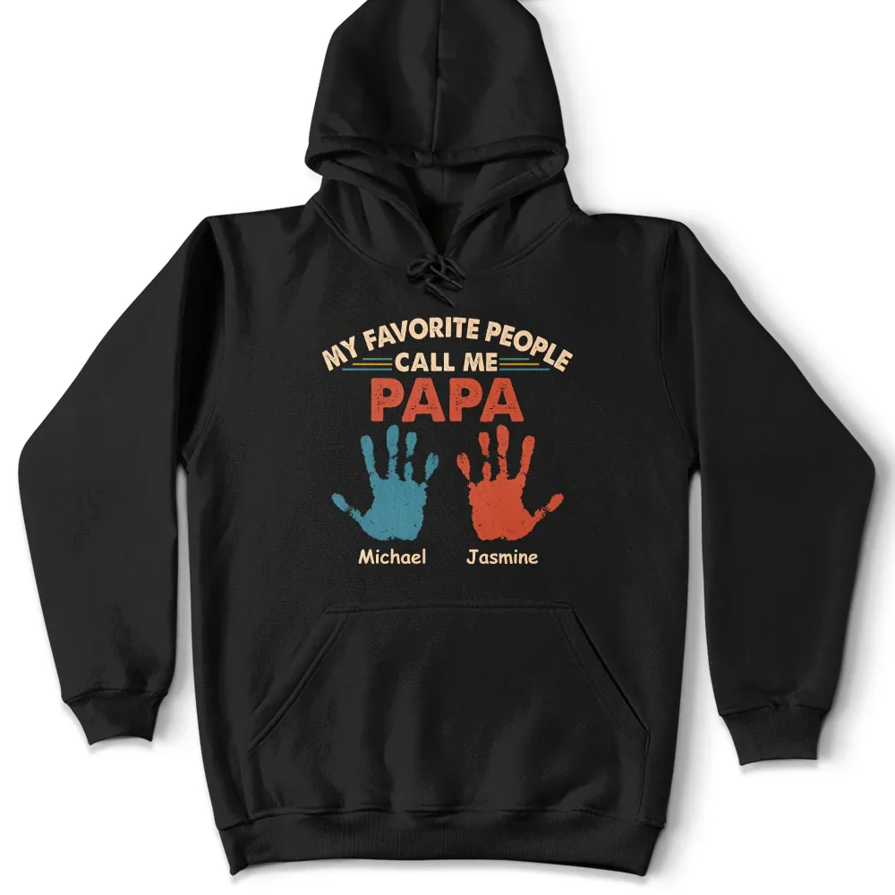 My Favorite People Call Me Daddy Papa - Personalized T Shirt - Image 4