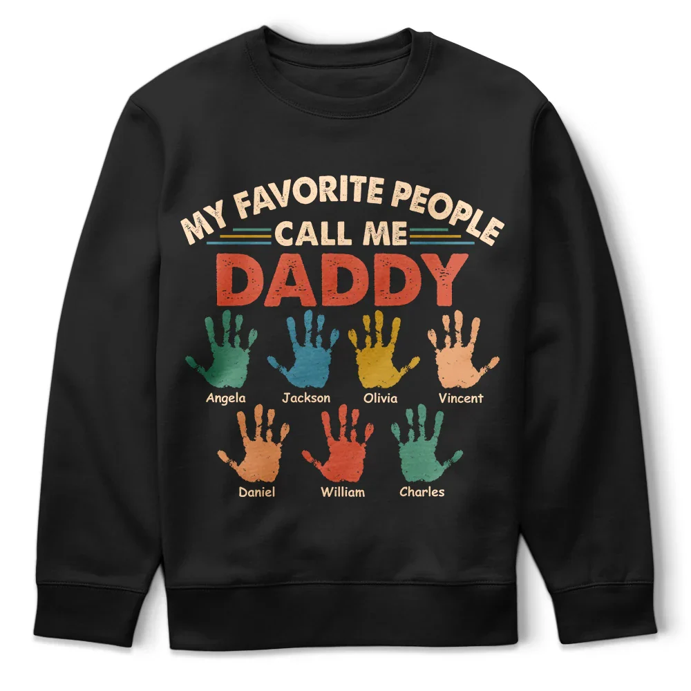 My Favorite People Call Me Daddy Papa - Personalized T Shirt - Image 5