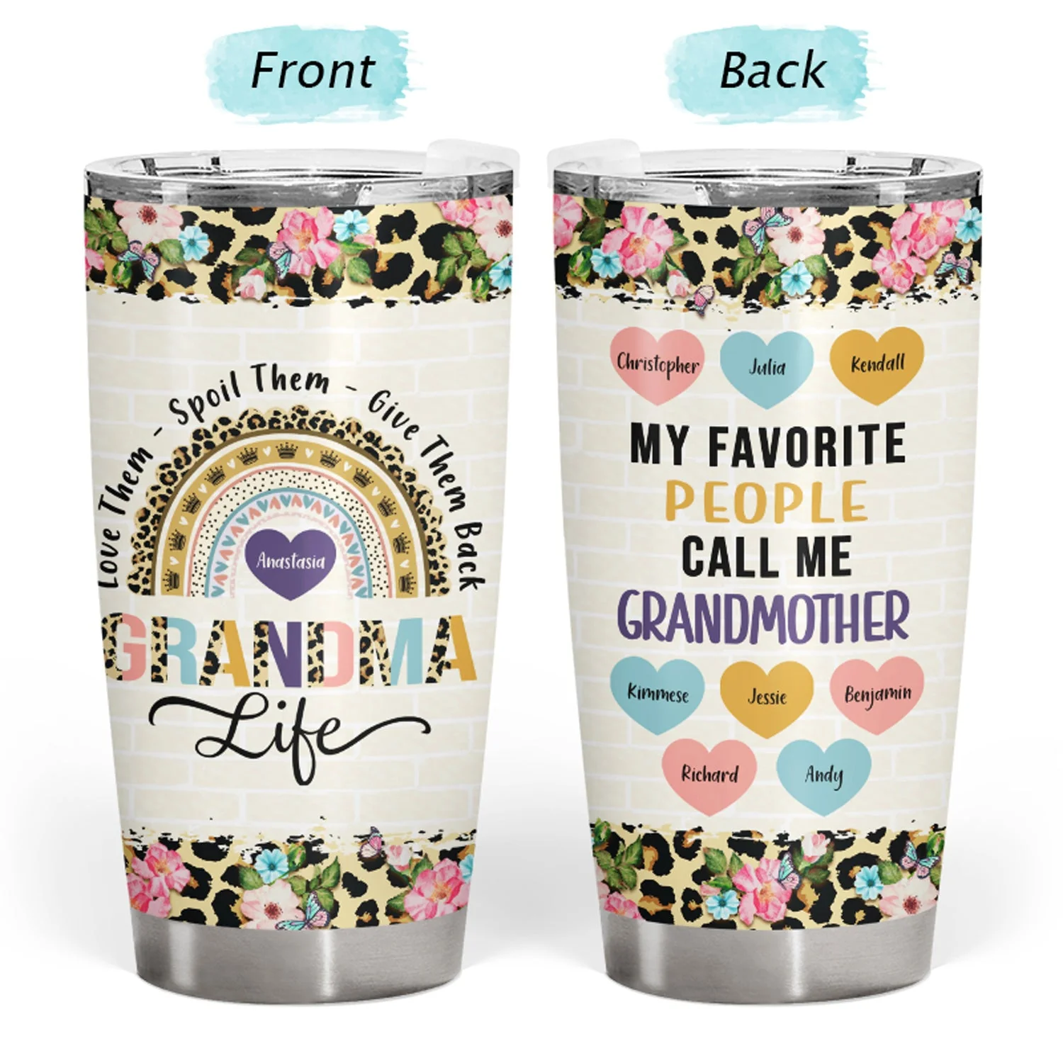 My Favorite People Call Me - Gift For Grandma - Personalized Tumbler - Image 3
