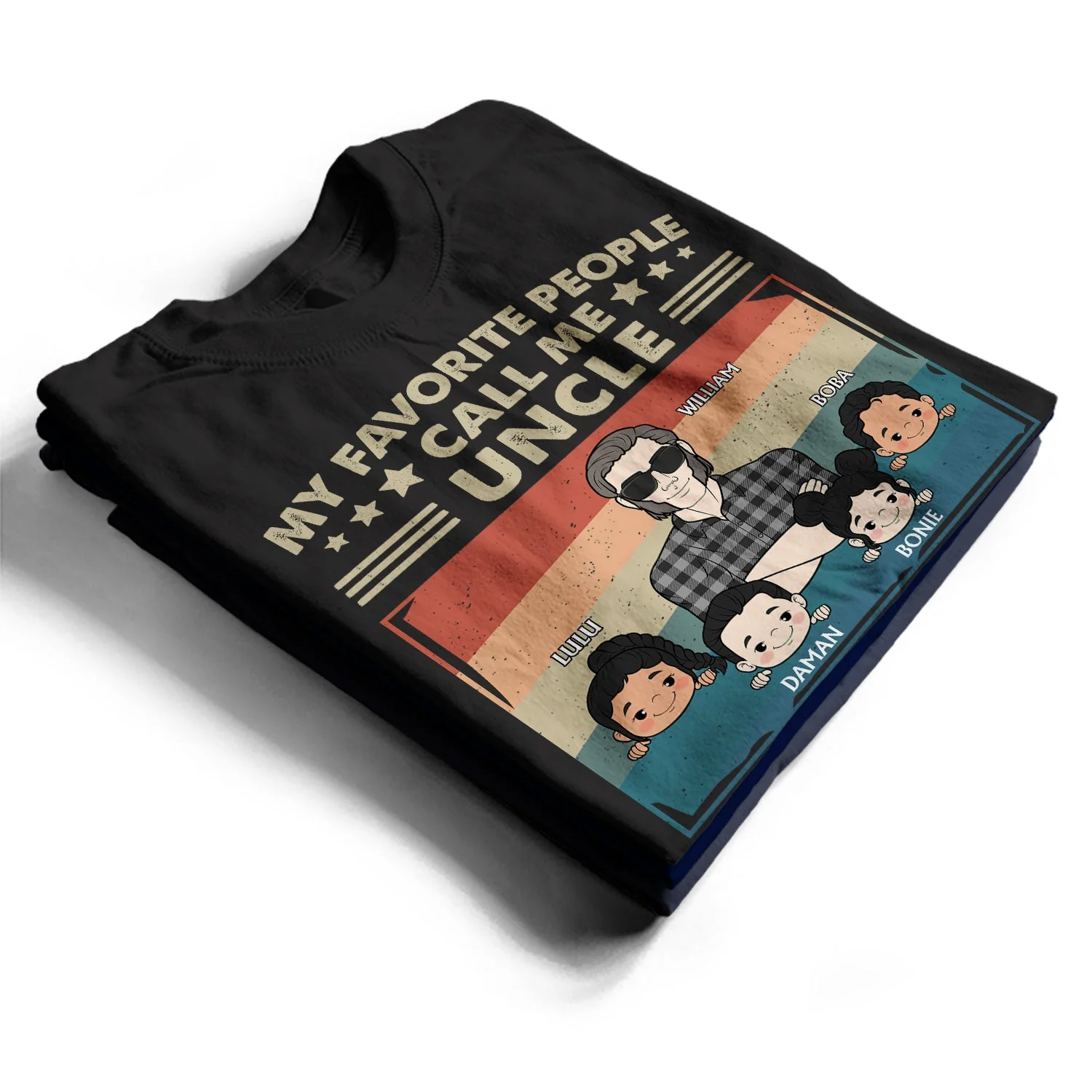 My Favorite People Call Me Grandpa Cartoon Art - Funny Gift For Grandfather, Grandpa, Dad, Father - Personalized T Shirt - Image 2