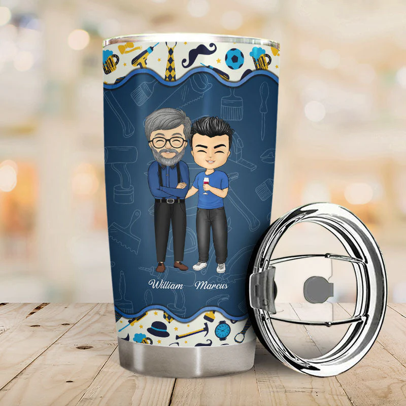 My Favorite People Call Me Grandpa Dad Gift - Personalized Custom Tumbler - Image 2