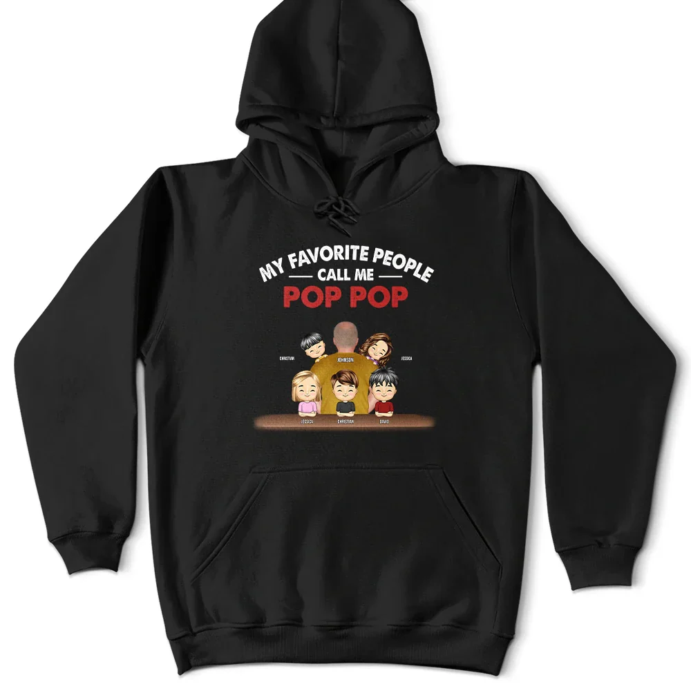 My Favorite People Call Me Grandpa - Gift For Grandpa, Dad - Personalized Custom T Shirt - Image 6