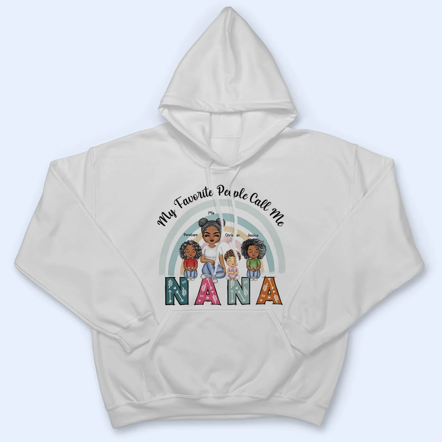 My Favorite People Call Me Mom Grandma - Birthday, Loving Gift For Mother, Grandmother - Personalized Custom T Shirt - Image 4