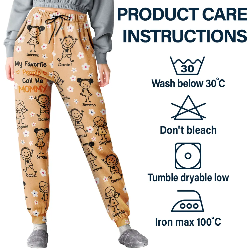 My Favorite People Call Me Nana - Personalized Pajama Pants - Image 5