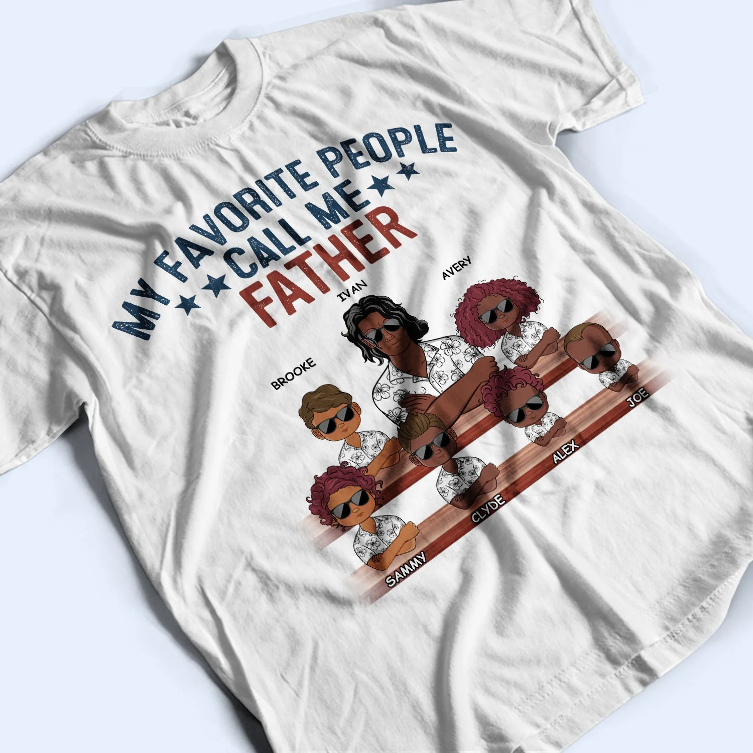 My Favorite People Call Me Papa - Birthday, Loving Gift For Dad, Father, Grandpa, Grandfather, Grandparents, Family - Personalized Custom T Shirt - Image 3