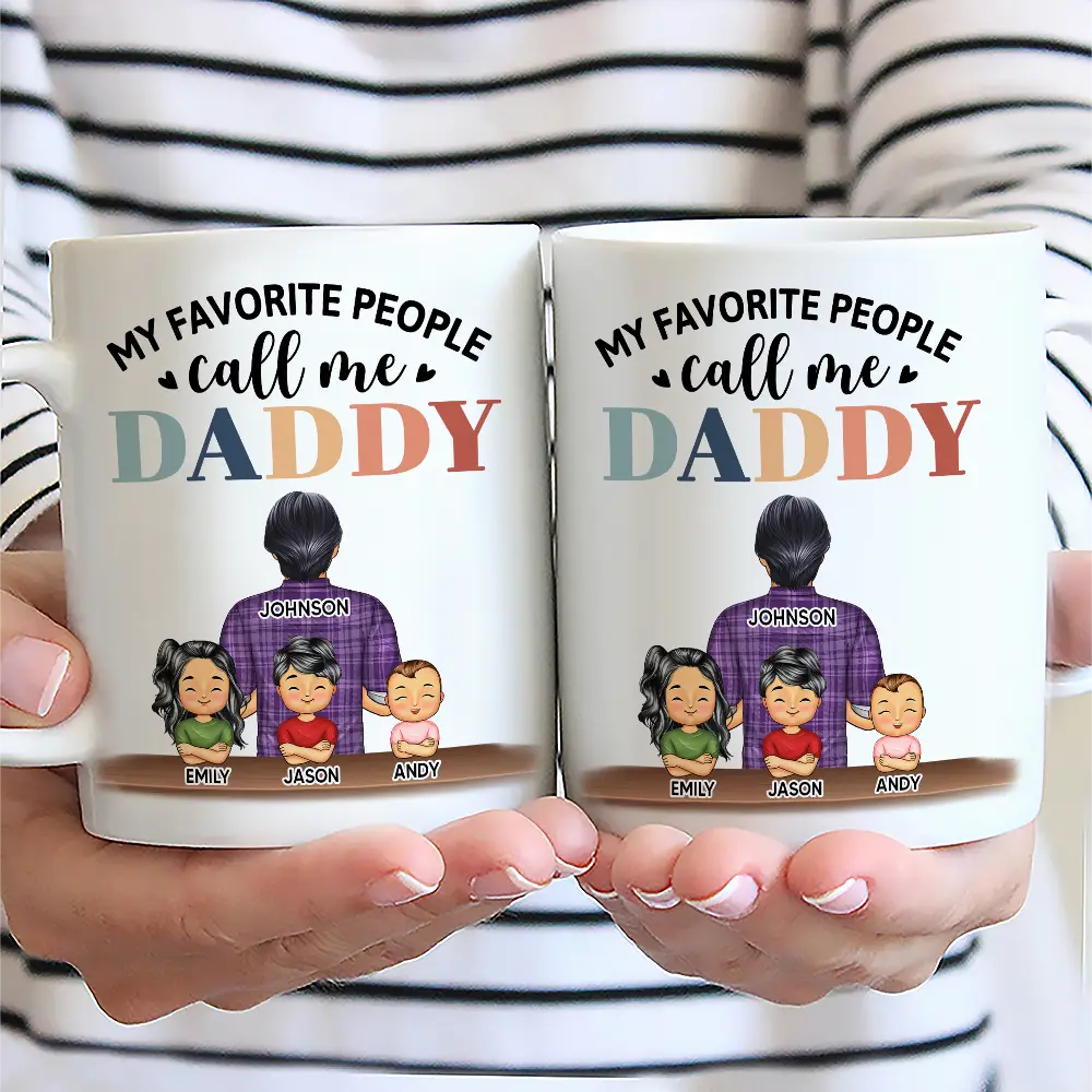 My Favorite People Call Me Papa - Personalized Mug - Image 2