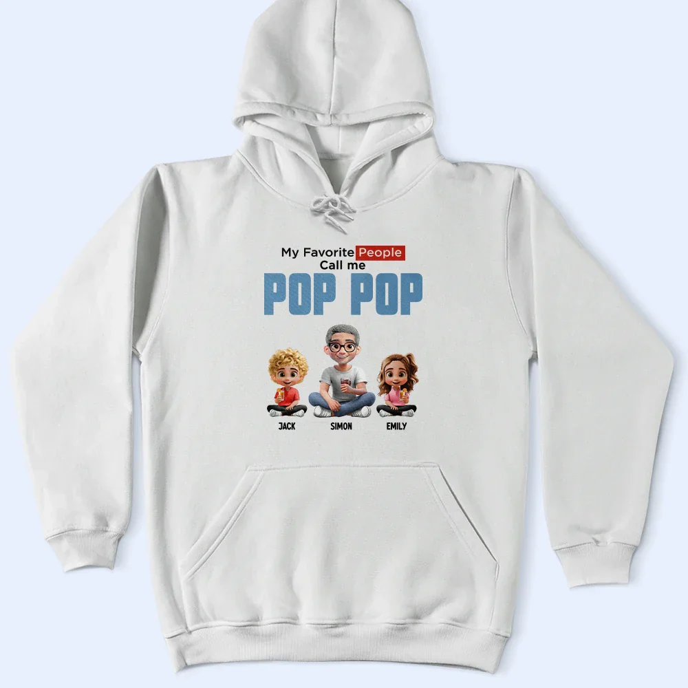 My Favorite People Call Me Pop Pop - Personalized T Shirt - Image 5