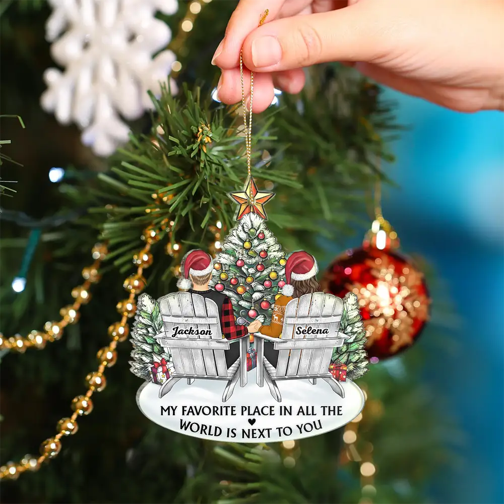 My Favorite Place In All The World - Personalized Custom Shaped Acrylic Ornament - Image 4