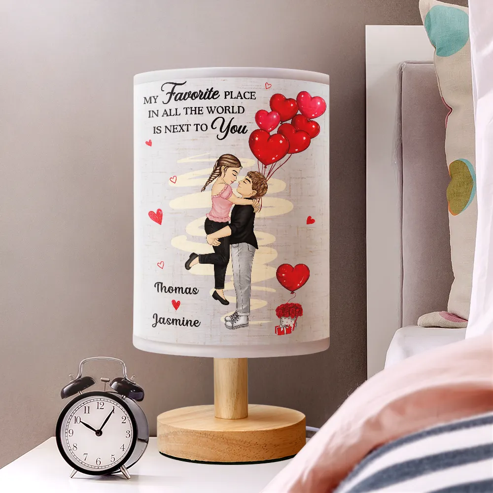 My Favorite Place In All The World - Personalized Fabric Lamp - Image 2