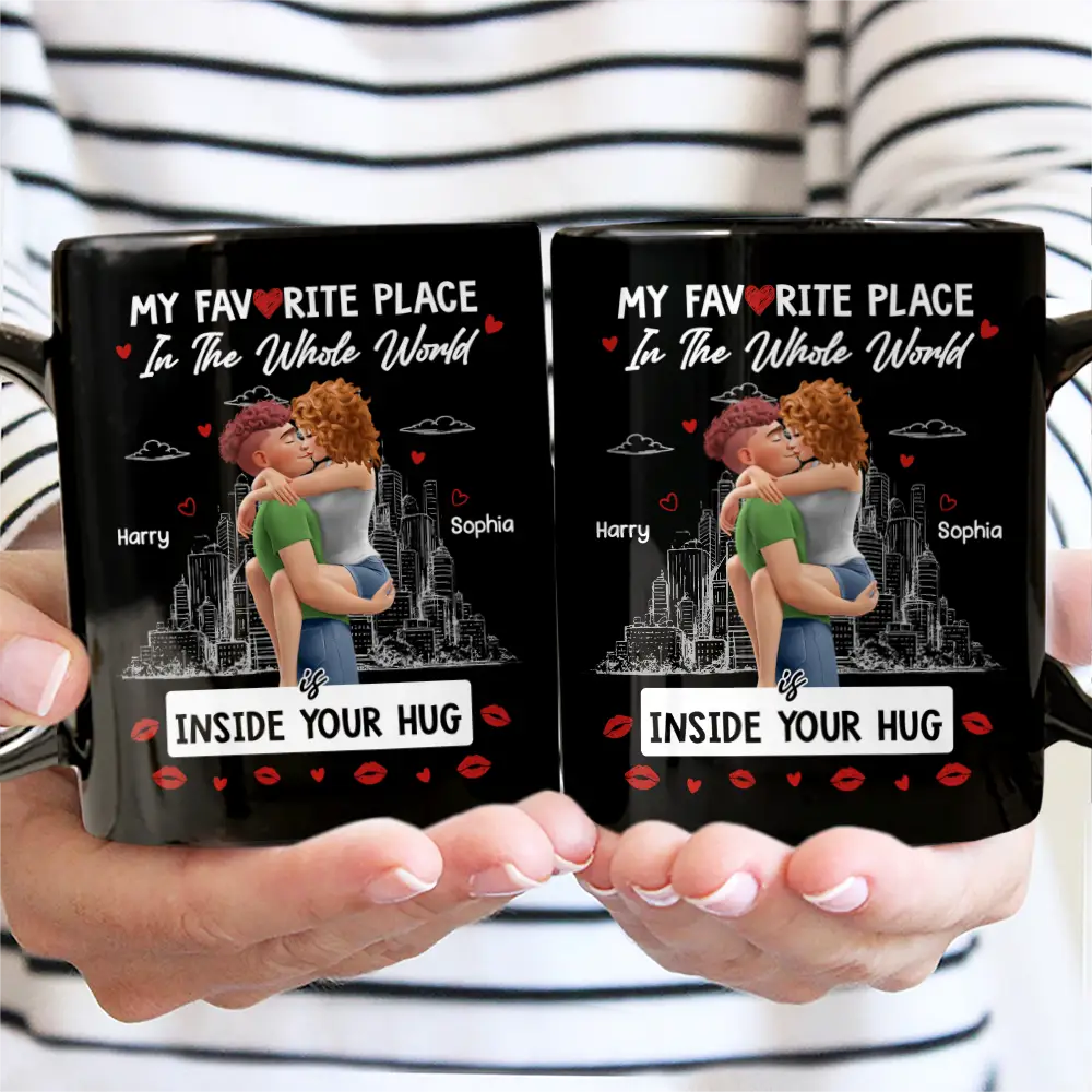 My Favorite Place Is Inside Your Hug - Personalized Mug - Image 3