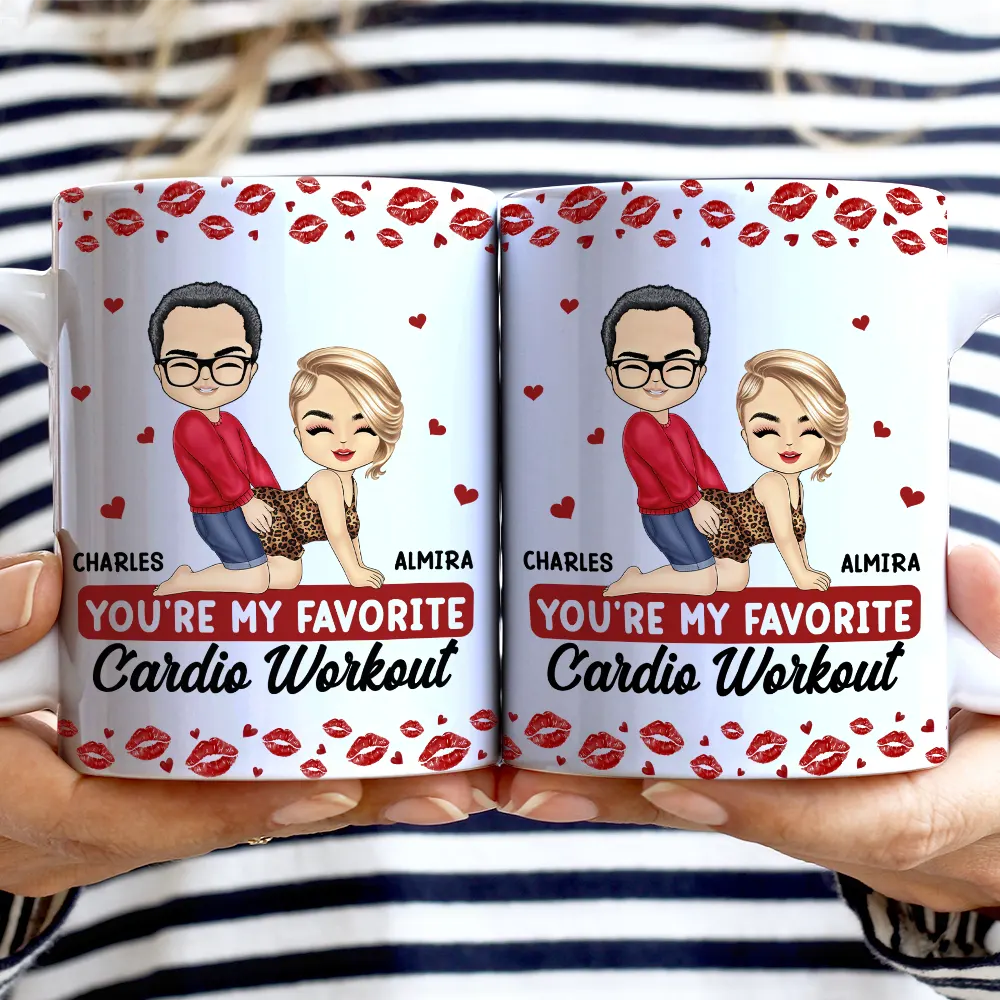 My Favorite Thing To Do Is You Romantic Couple - Personalized White Edge-to-Edge Mug - Image 2