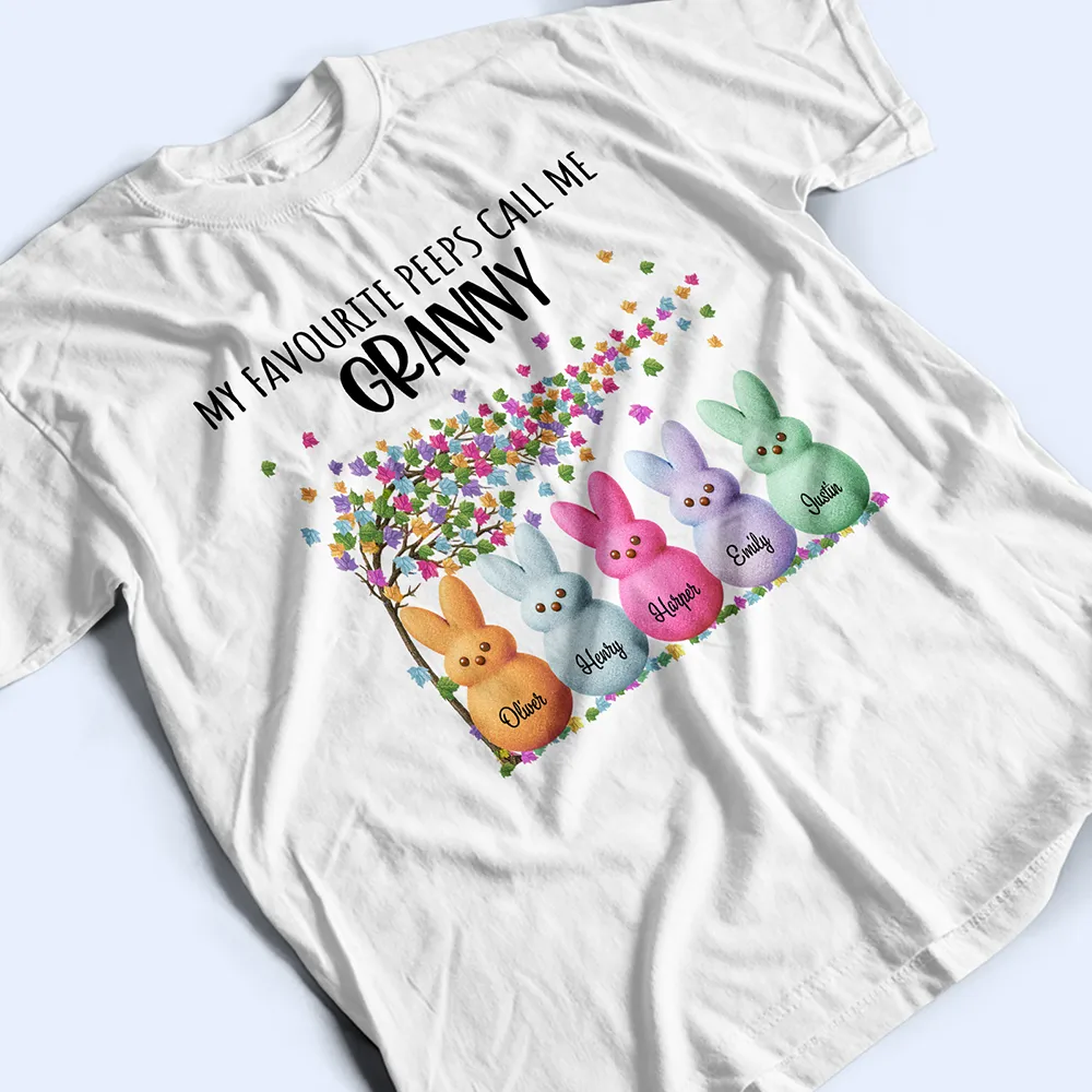 My Favourite Peeps Call Me Nanny - Personalised T Shirt - Image 3