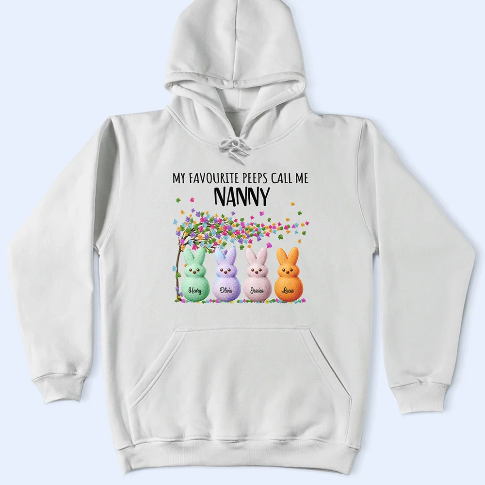 My Favourite Peeps Call Me Nanny - Personalised T Shirt - Image 4