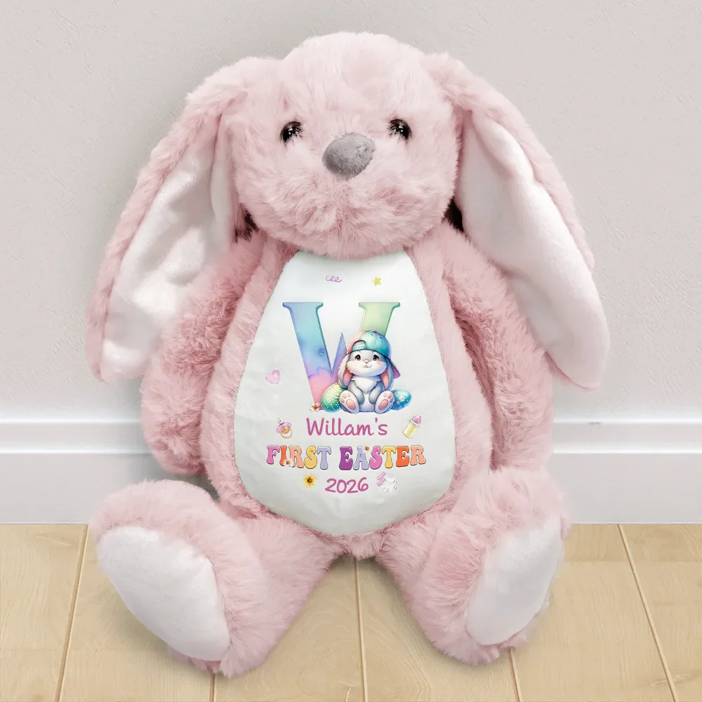 My First Easter Kid Monogram - Personalized Soft Toy Bunny - Image 2
