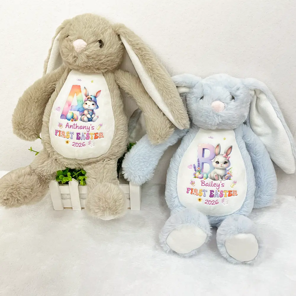 My First Easter Kid Monogram - Personalized Soft Toy Bunny - Image 3