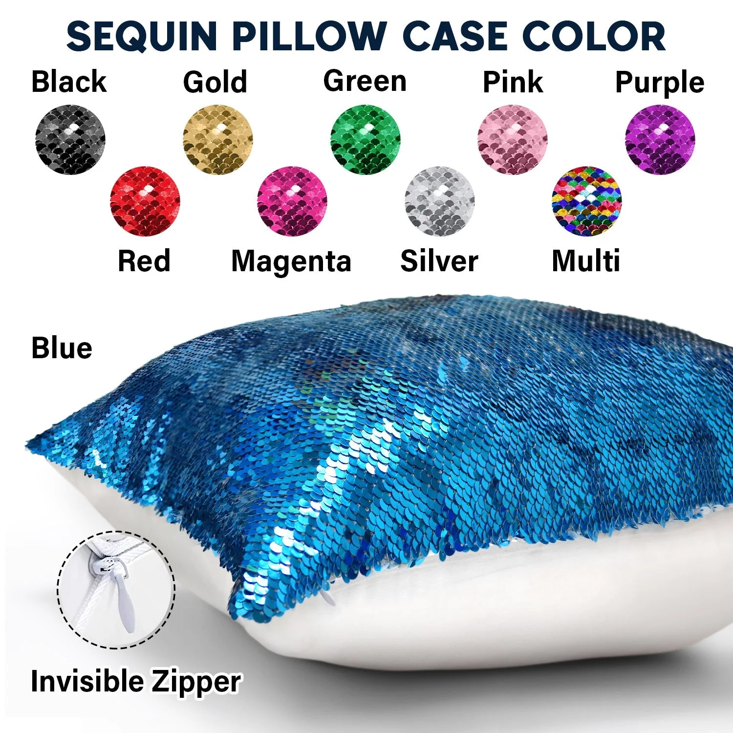 My Grandkids - Birthday, Loving Gift For Dad, Mom, Papa, Nana, Grandpa, Grandma - Personalized Sequin Pillow, Mermaid Sequin Cushion Magic Reversible Throw Pillow - Image 4