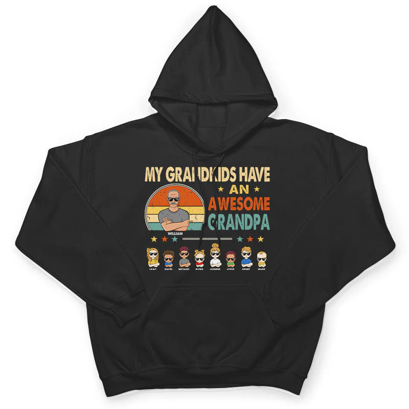 My Grandkids Have An Awesome Papa - Father & Grandpa Gift - Personalized Custom T Shirt - Image 4