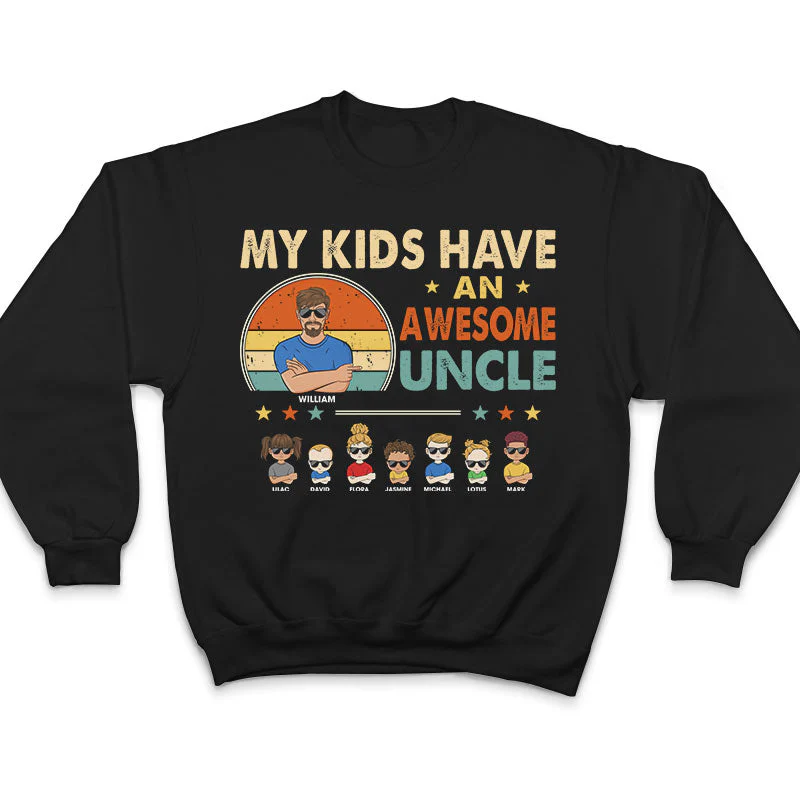 My Grandkids Have An Awesome Papa - Father & Grandpa Gift - Personalized Custom T Shirt - Image 5