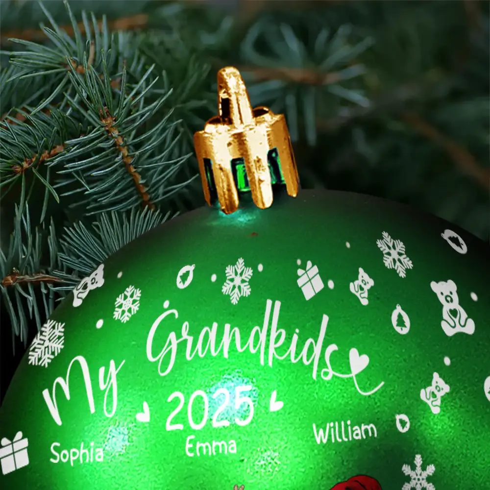 My Grandkids - Personalized Ball Ornament - Image 5