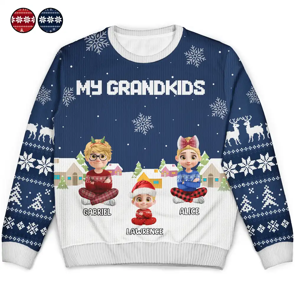 My Grandkids - Personalized Unisex Ugly Sweater - Image 2