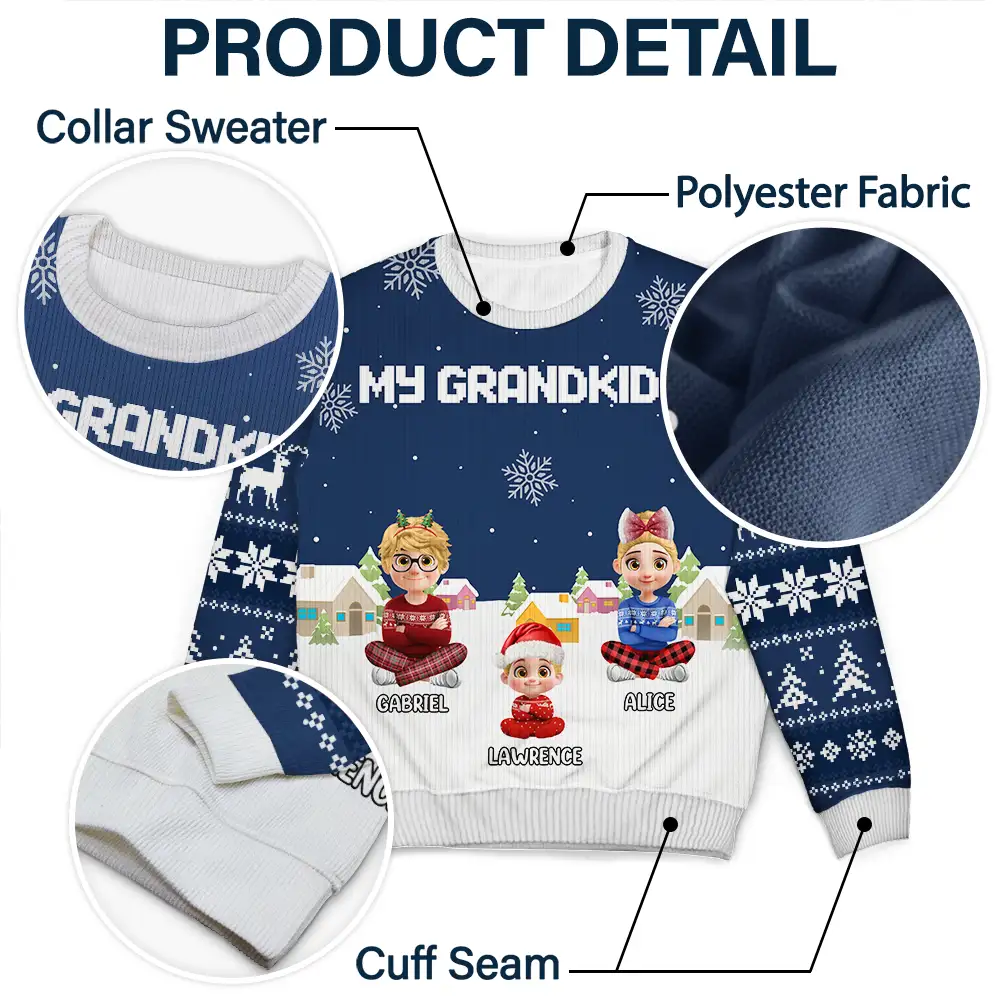 My Grandkids - Personalized Unisex Ugly Sweater - Image 7