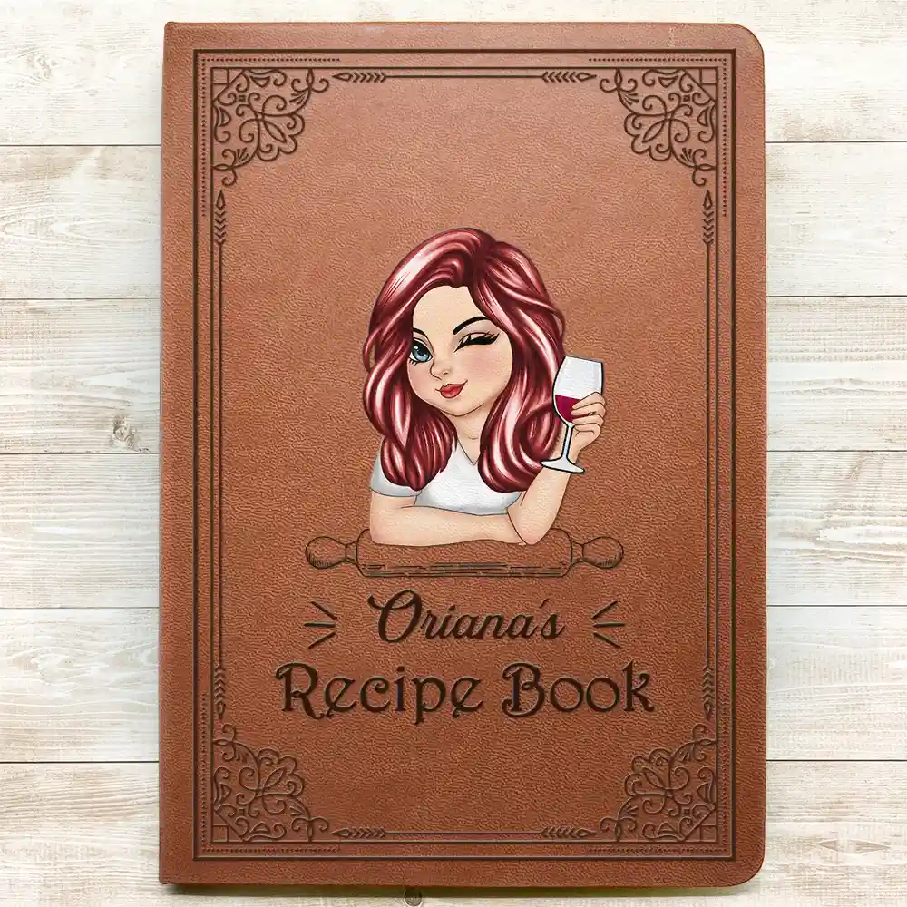 My Leather Recipe Cookbook - Personalized Leather Journal - Image 3