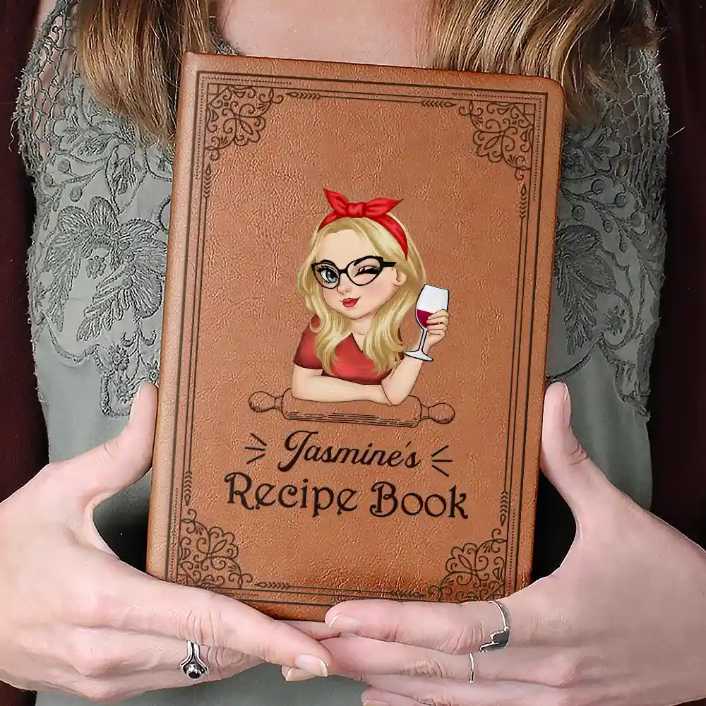 My Leather Recipe Cookbook - Personalized Leather Journal - Image 4