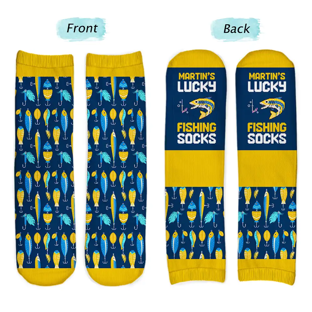My Lucky Fishing Socks - Personalized Socks - Image 2