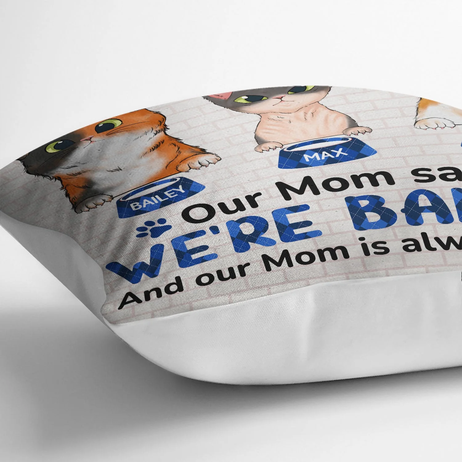 My Mom Said I‘m A Baby - Birthday, Loving, Funny, Gift For Dog Mom, Cat Mom, Cat Dad, Dog Dad, Pet Lover - Personalized Custom Pillow - Image 3