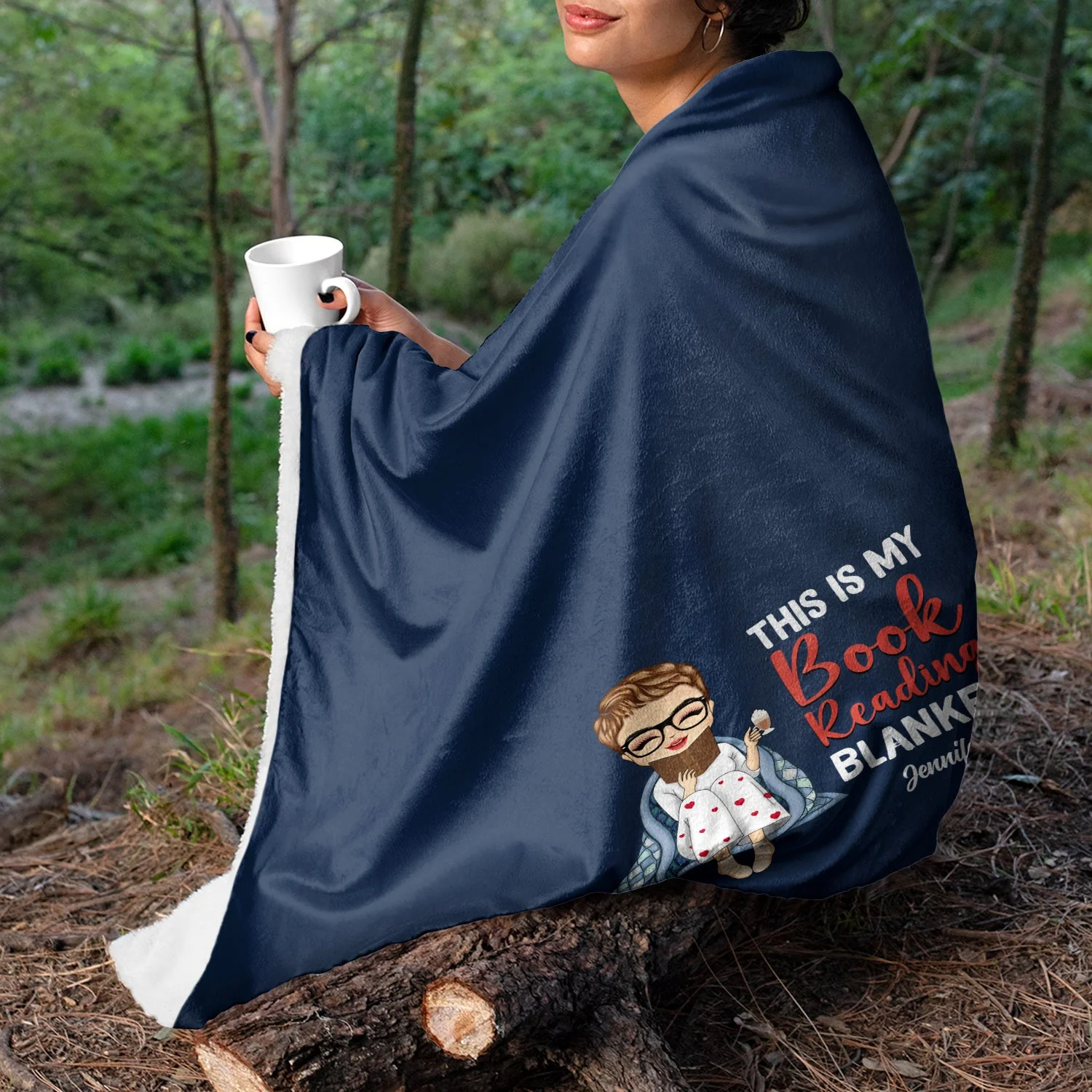 My Reading Blanket - Gift For Book Lovers - Personalized Fleece Blanket - Image 3
