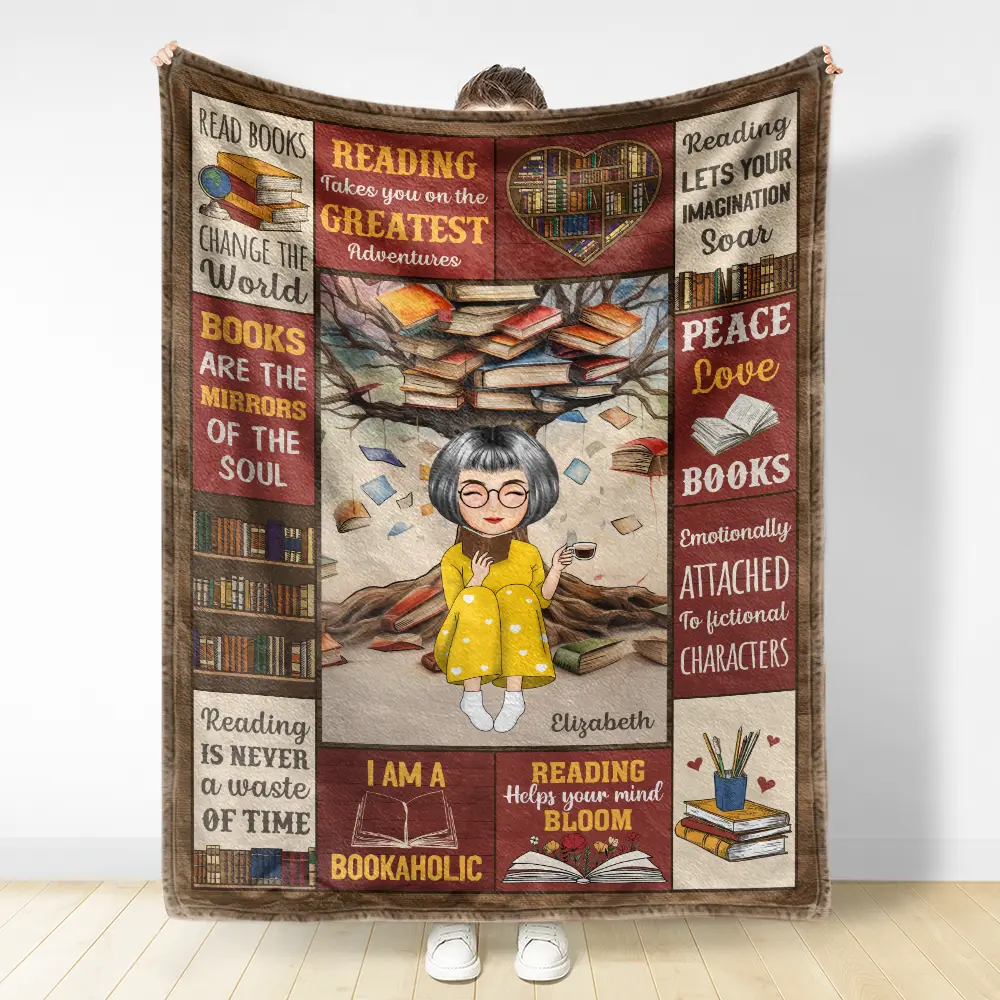 My Reading Blanket - Personalized Fleece Blanket, Sherpa Blanket - Image 3