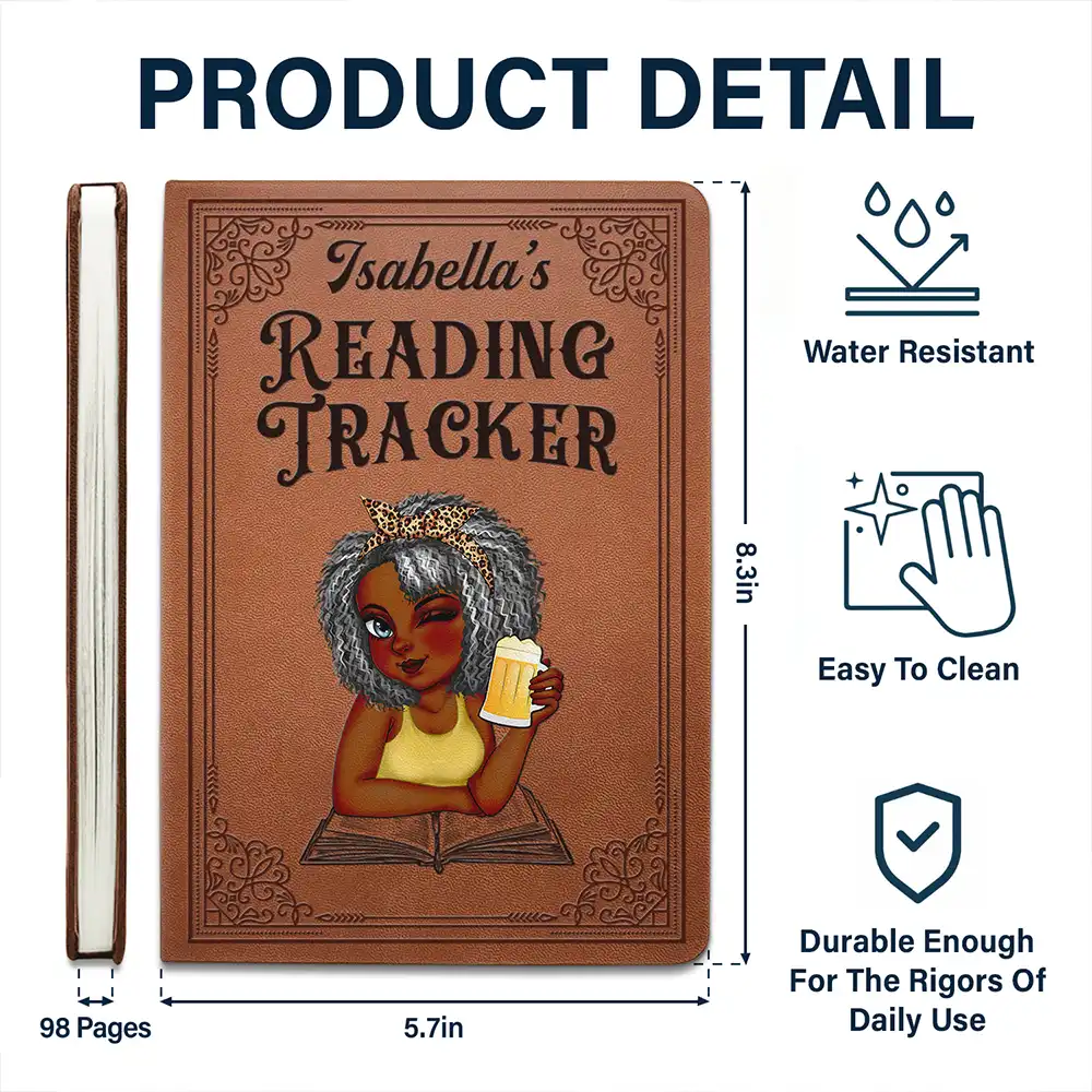 My Reading Journal - Personalized Leather Journal - Image 5