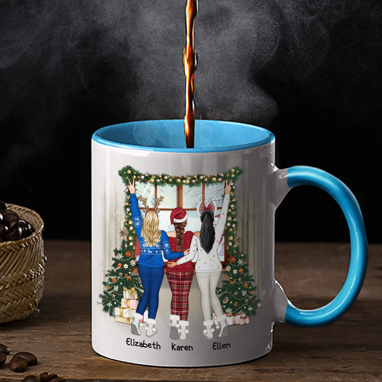 My Sister Has An Awesome Sister True Story - Christmas Gift For Girl, Bestie, Family - Personalized Accent Mug - Image 2