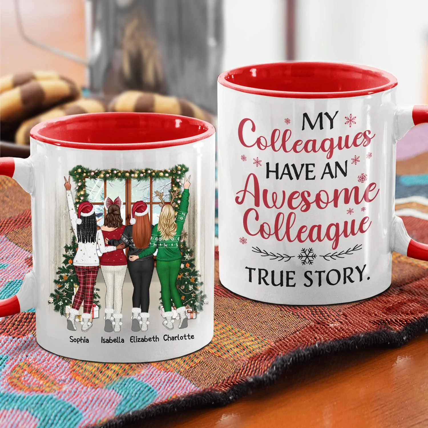 My Sister Has An Awesome Sister True Story - Christmas Gift For Girl, Bestie, Family - Personalized Accent Mug - Image 4