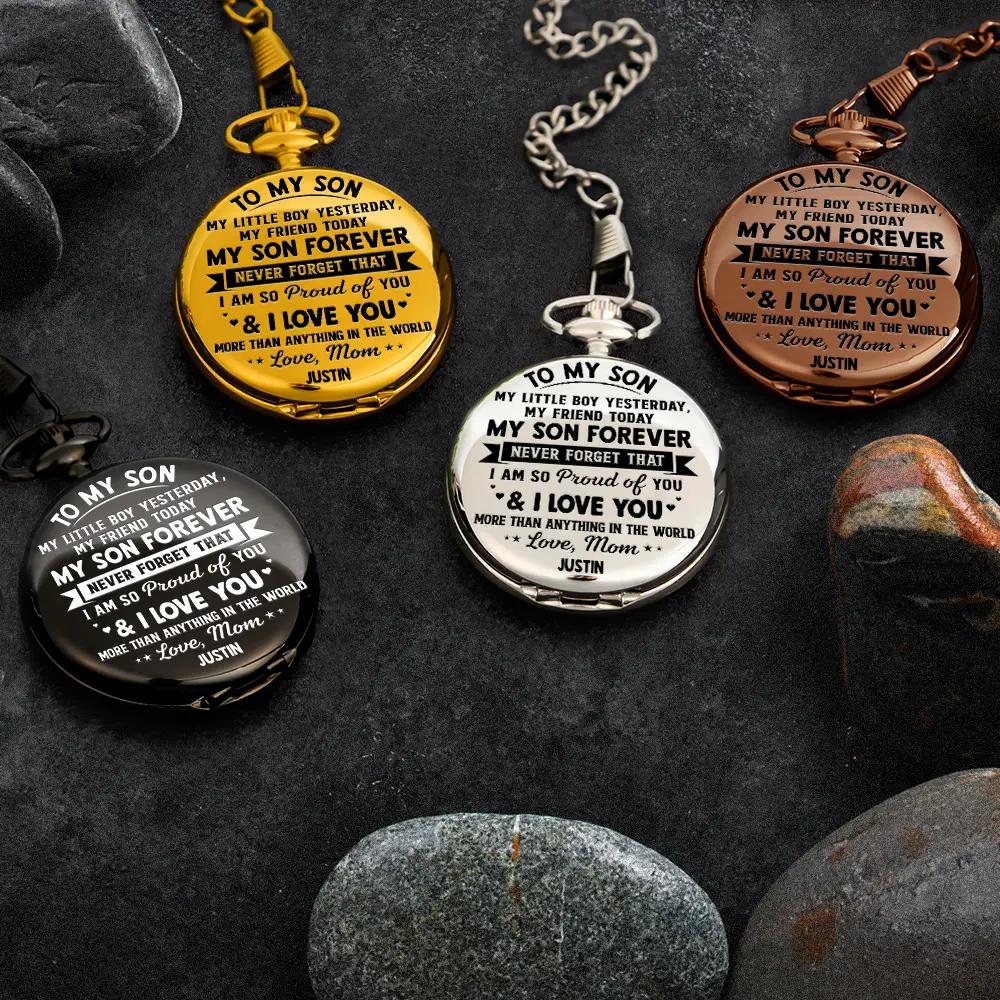 My Son Grandson Forever - Personalized Pocket Watch - Image 4