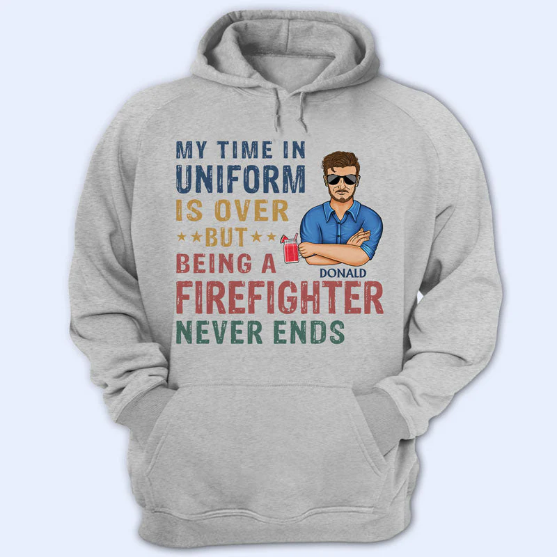 My Time In Uniform Is Over But Being Nurse - Gift For Retired - Personalized Custom T Shirt - Image 4