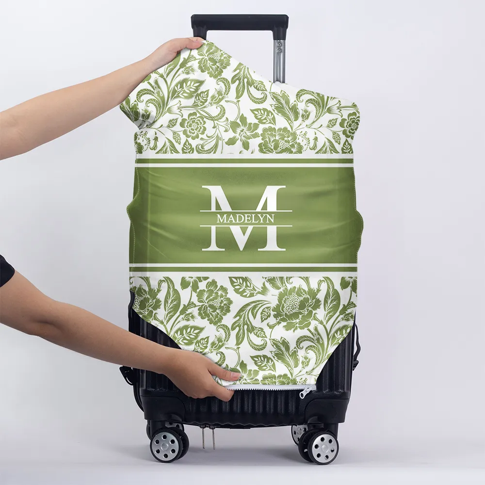 Name Floral Pattern - Personalized Luggage Cover - Image 5