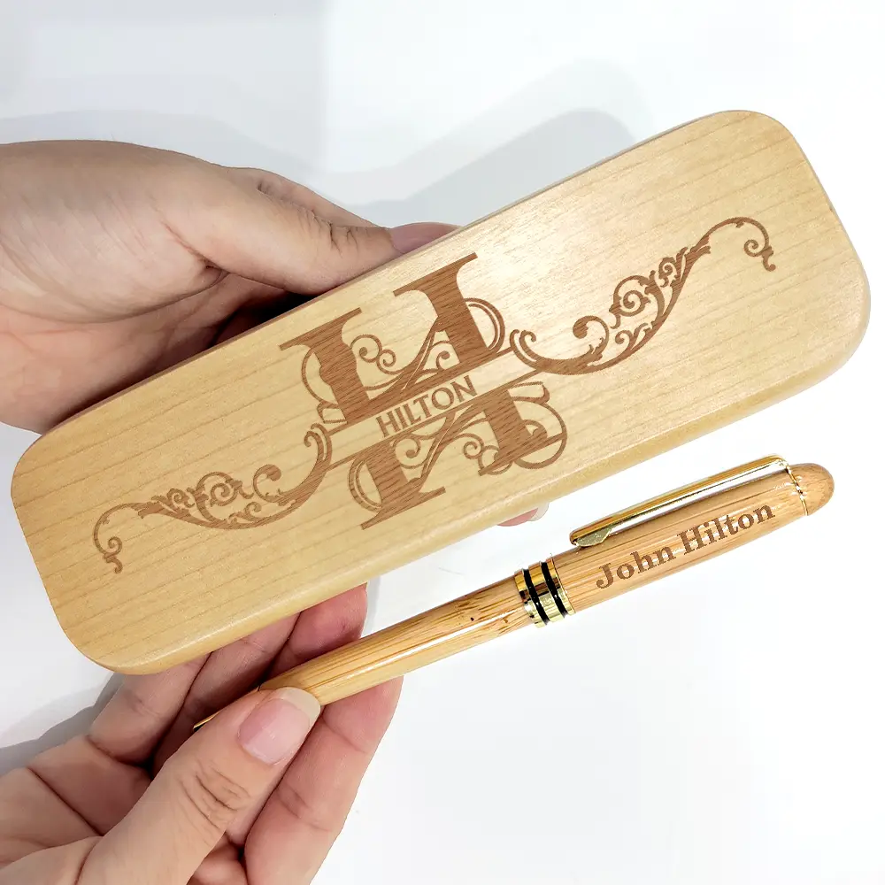 Name Monogram - Personalized Wooden Pen Set - Image 4