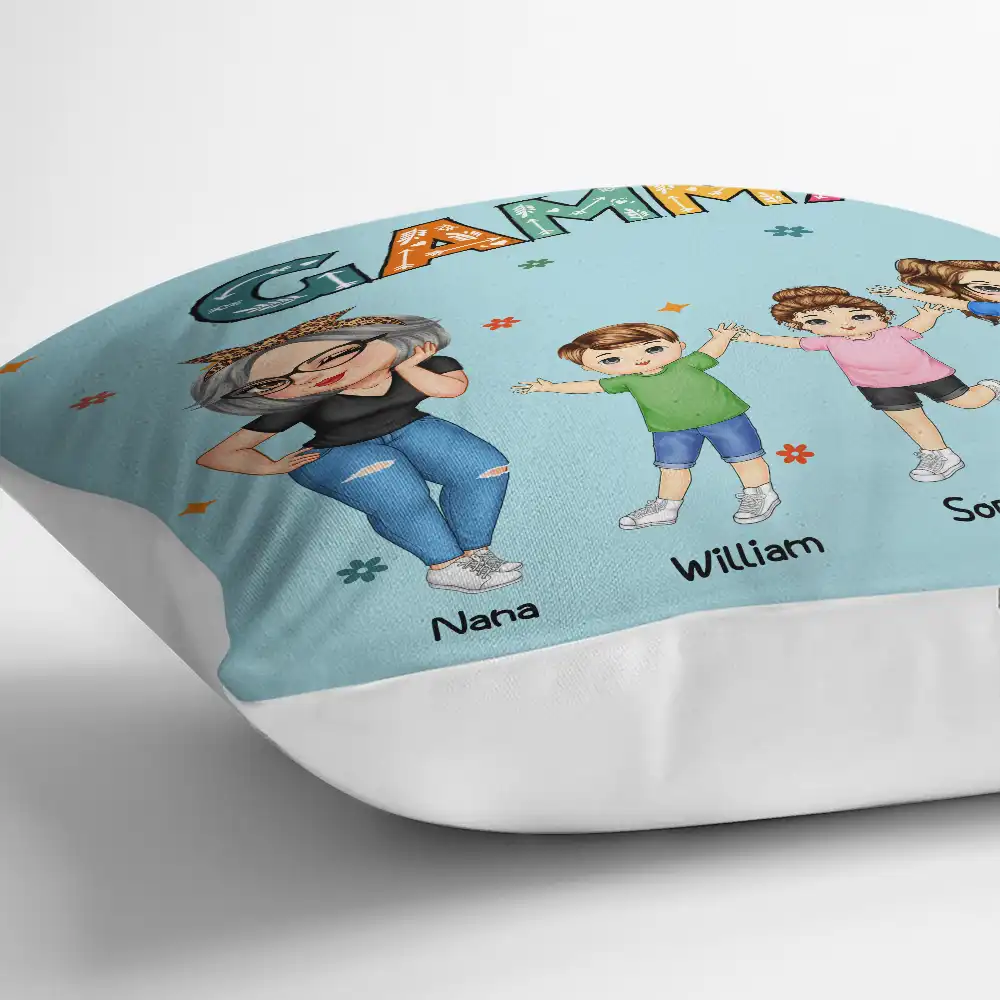 Nana Grandma Mom Kid - Personalized Pillow - Image 3