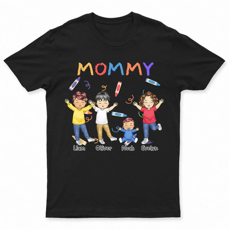Nana Papa Mommy Daddy - Birthday, Loving Gift For Mother, Father, Grandma, Grandpa - Personalized T Shirt - Image 2
